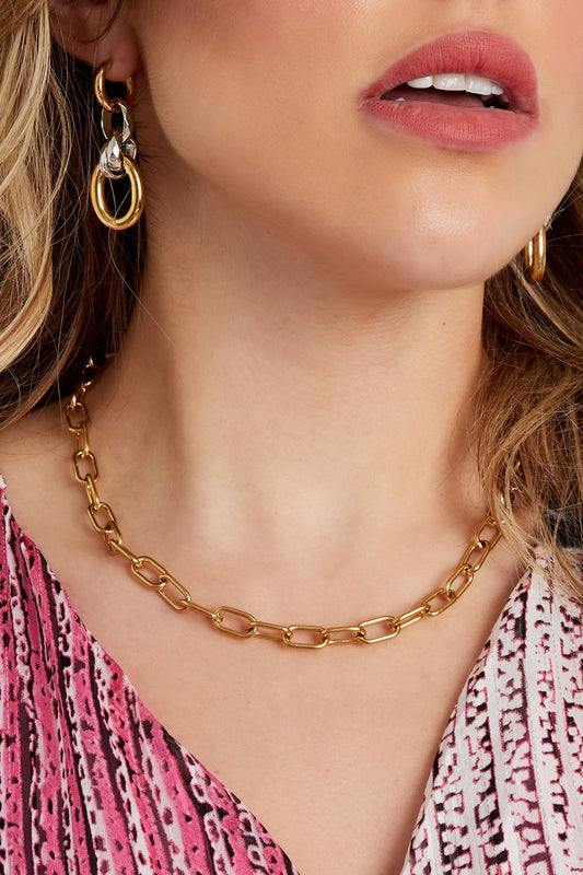 Basic schakelketting - goud