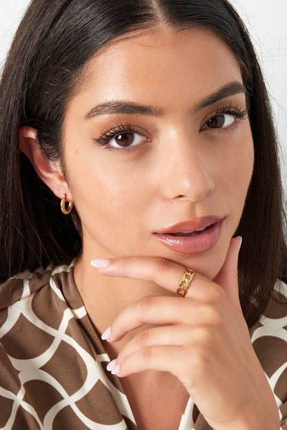 Ring met grote schakels - goud