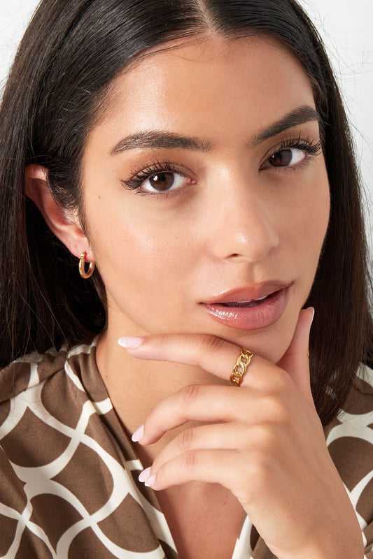 Ring met grote schakels - goud