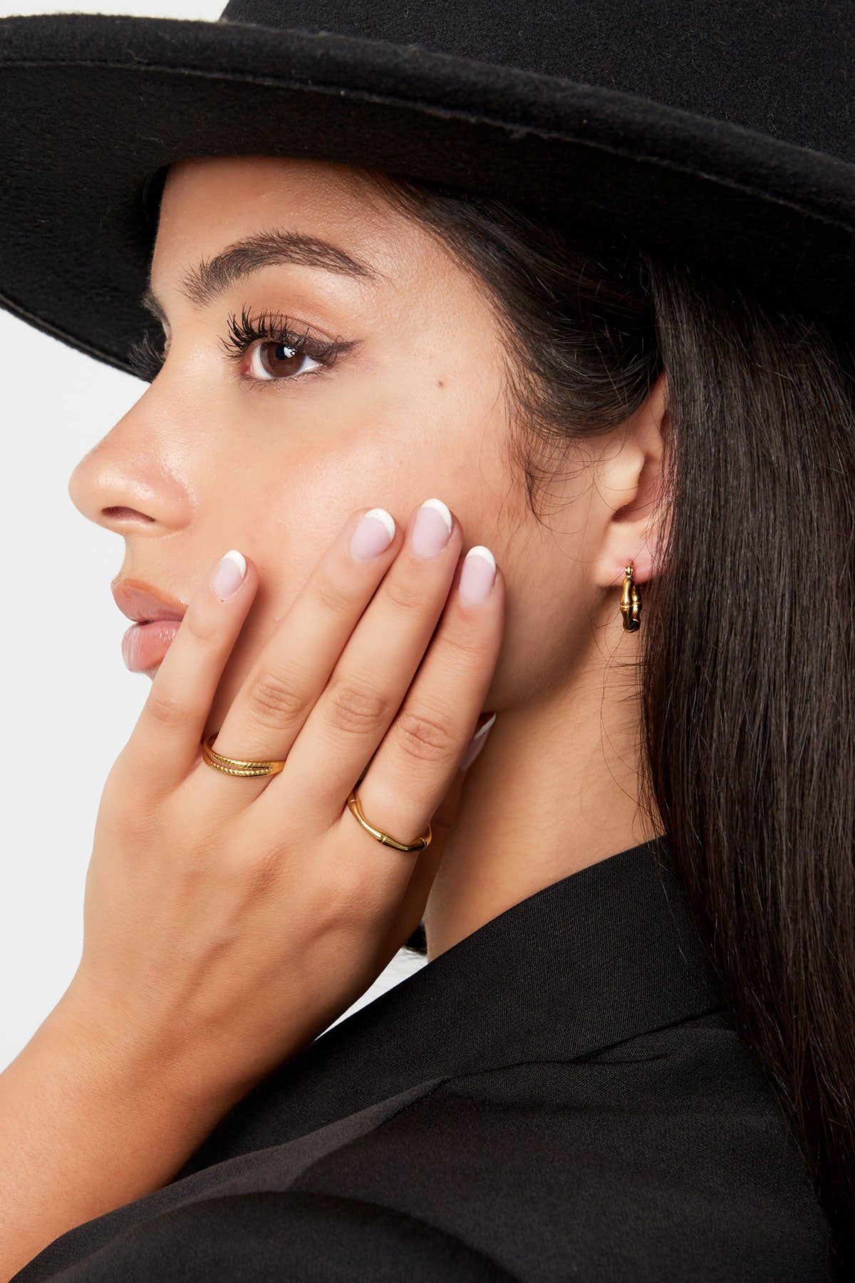 Hoekige ring - zilver
