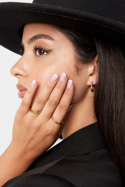 Hoekige ring - zilver
