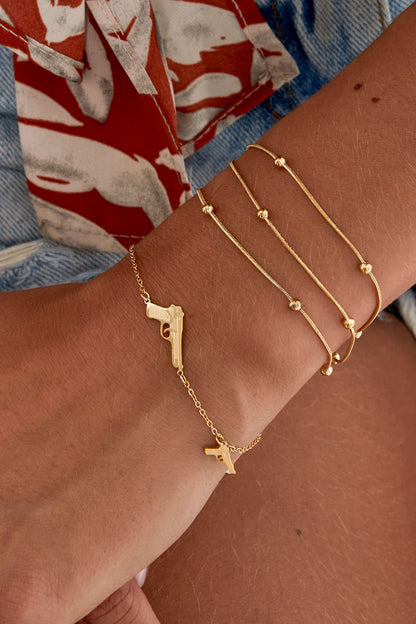 Armband met bolletjes - goud