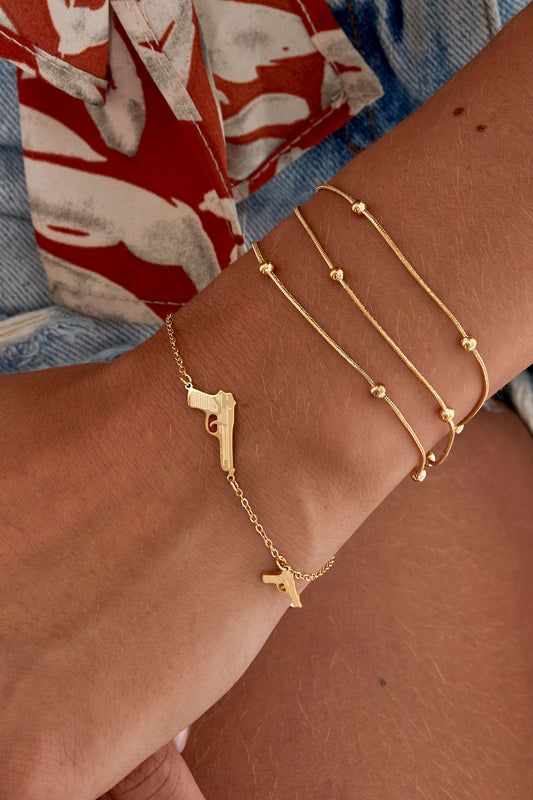 Armband met bolletjes - goud
