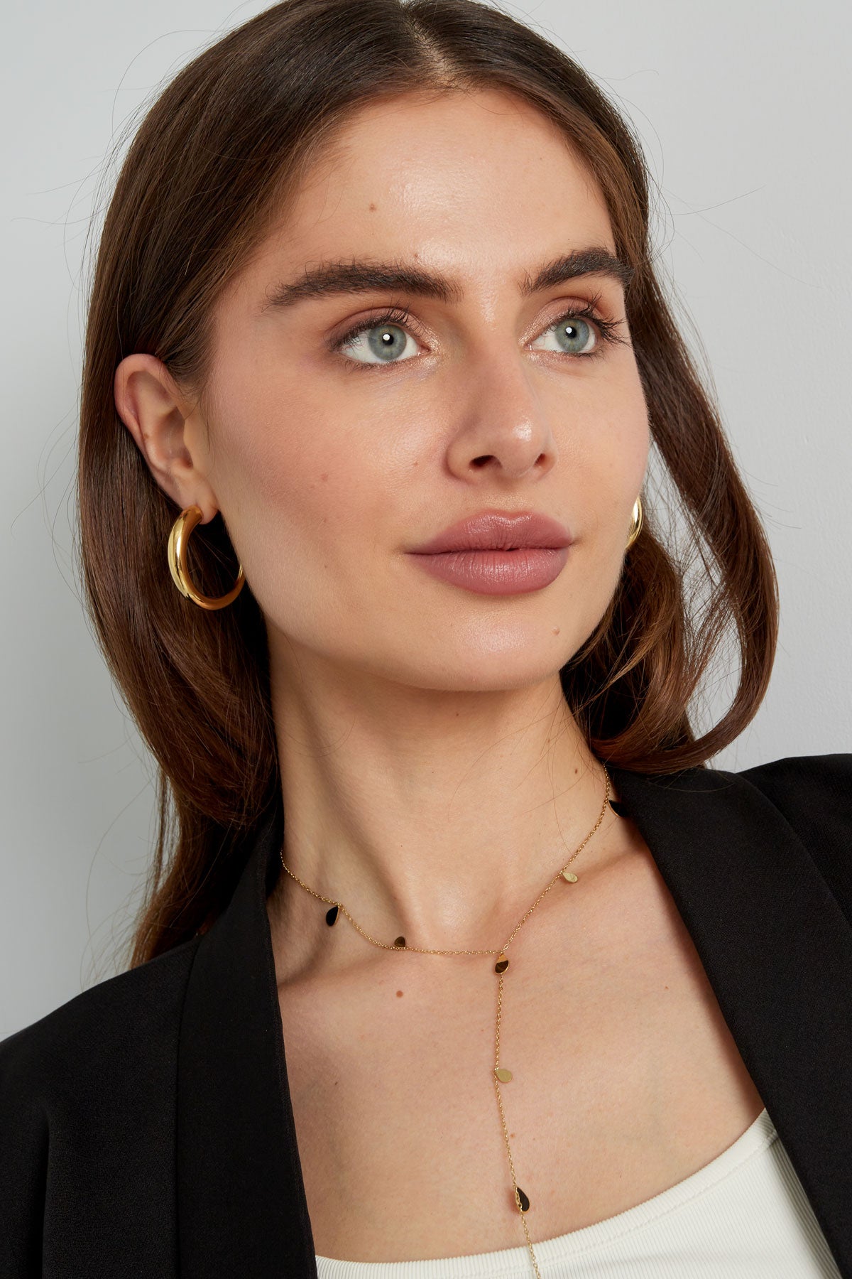 Chique ronde statement oorbellen - goud