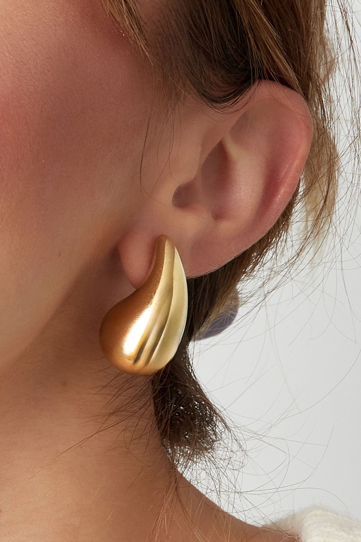 Druppel oorbellen large - goud