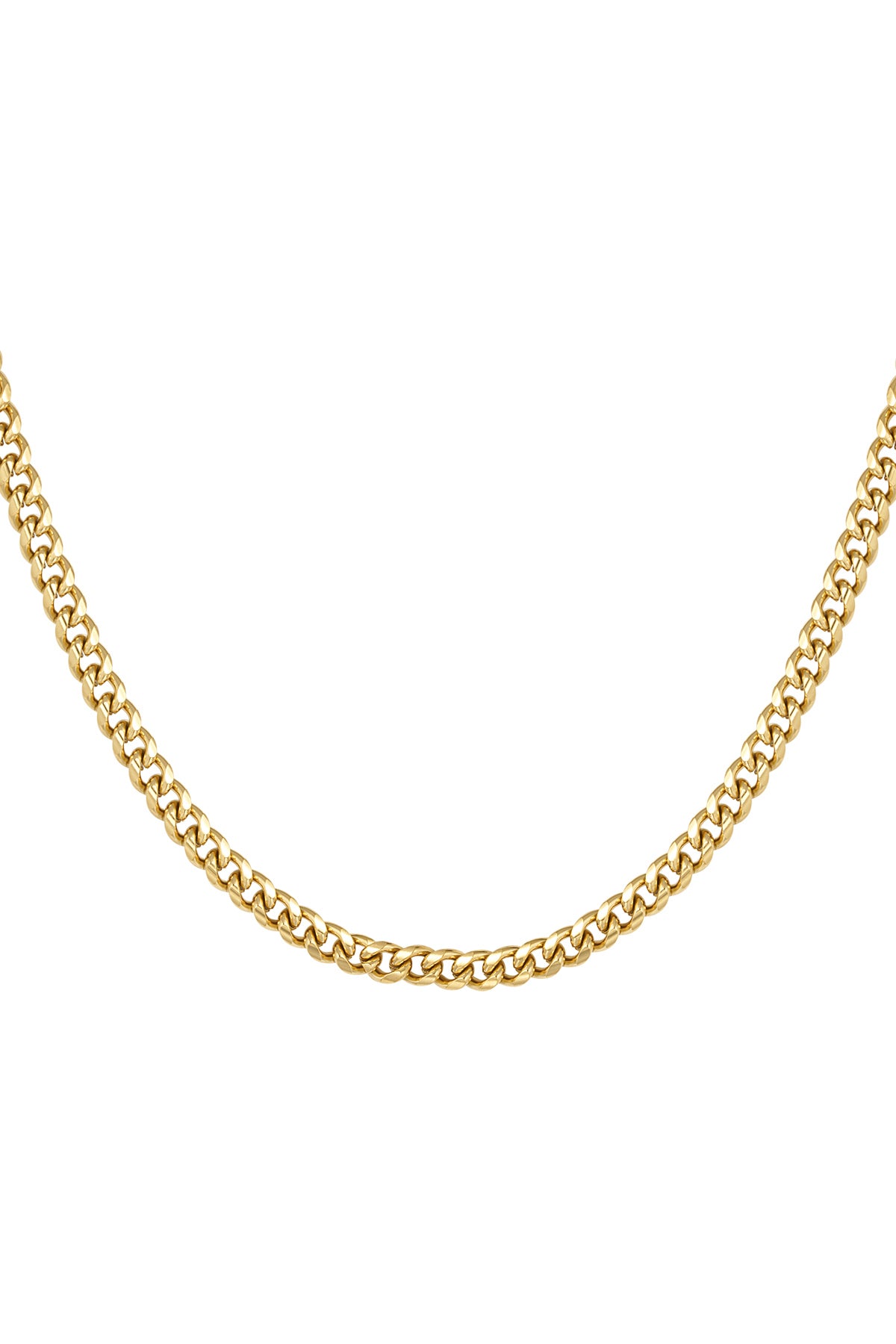 Chain necklace with coarse links - gold