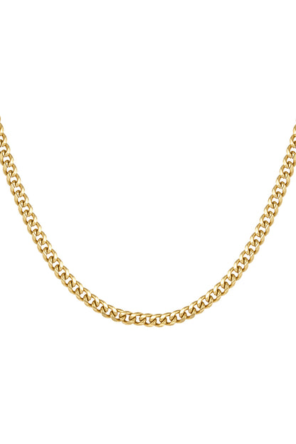 Chain necklace with coarse links - gold