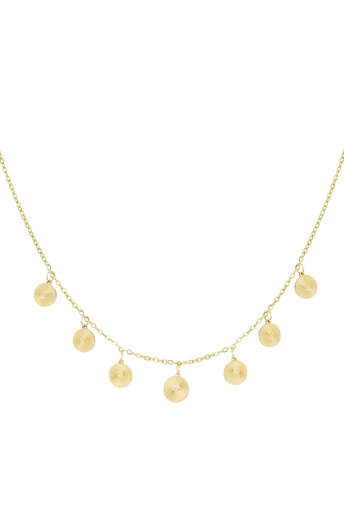 Bedelketting met muntjes - goud