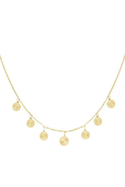 Bedelketting met muntjes - goud