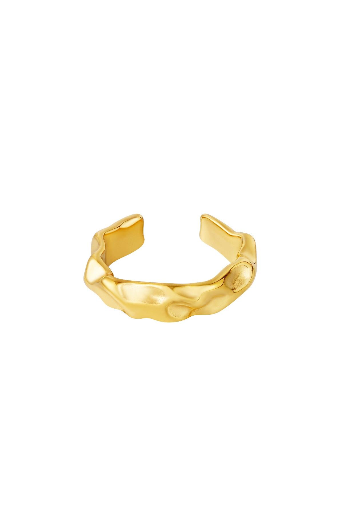 Ring met organische vorm - goud