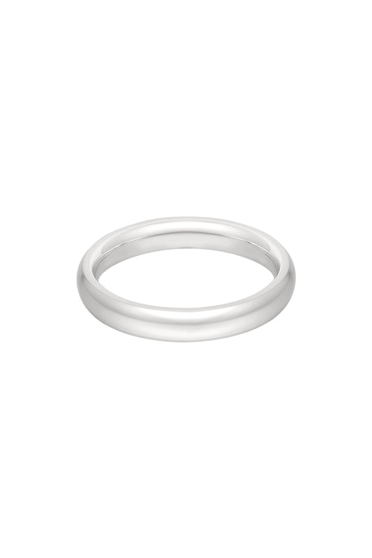 Tijdloze effen ring - zilver
