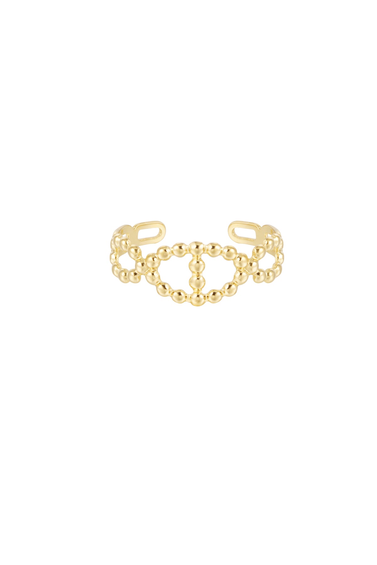 Ring with balls - gold