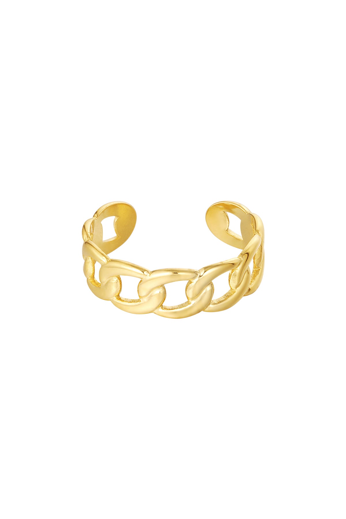 Ring met grote schakels - goud