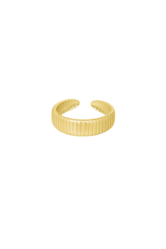 Gestreepte ring - goud