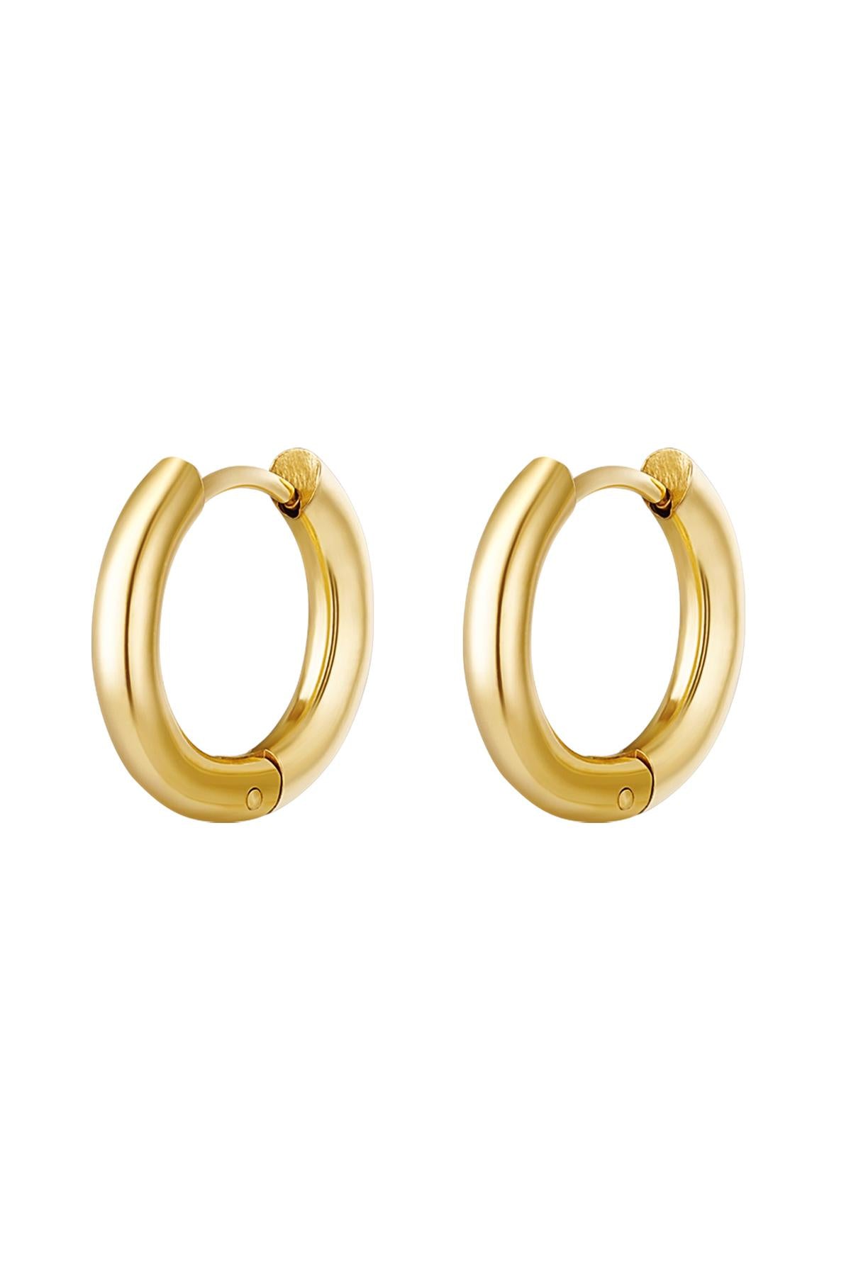 Creolen basic medium grootte - goud