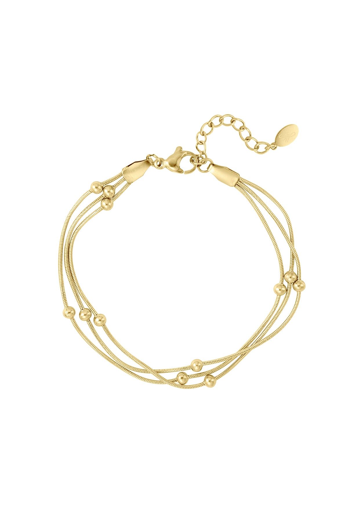 Armband met bolletjes - goud