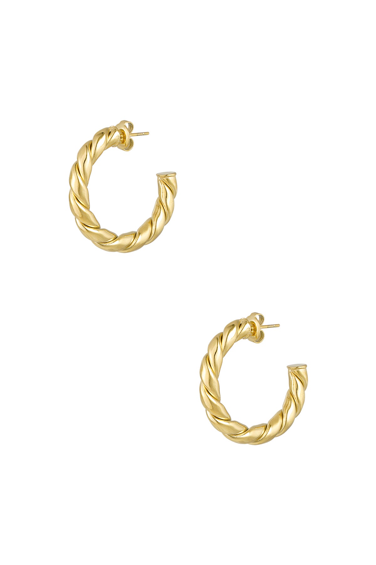Twisted earrings - gold