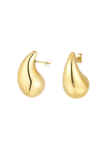 Druppel oorbellen large - goud