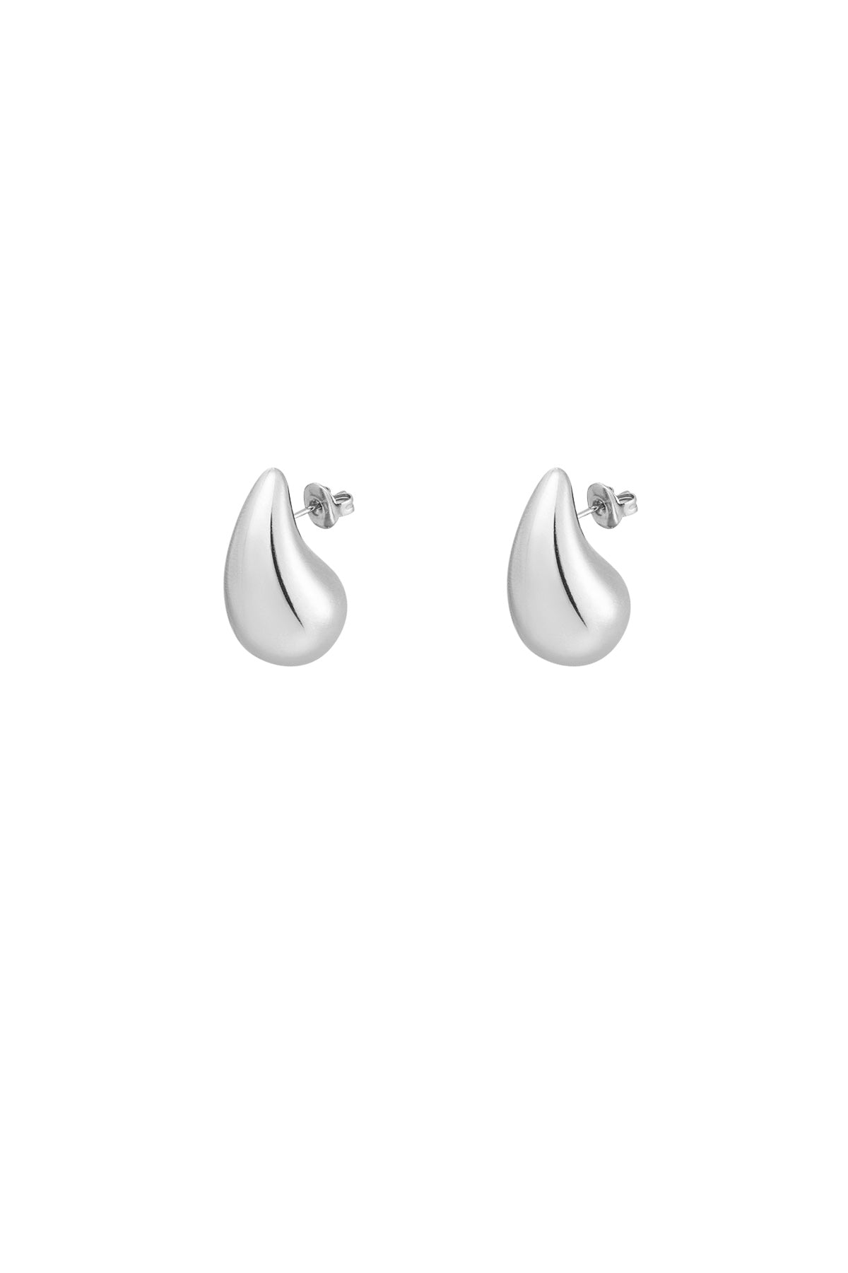 Druppel oorbellen medium - zilver